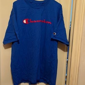 Gently loved men blue short sleeve Champion tea shirt. Size 2XL smoke free